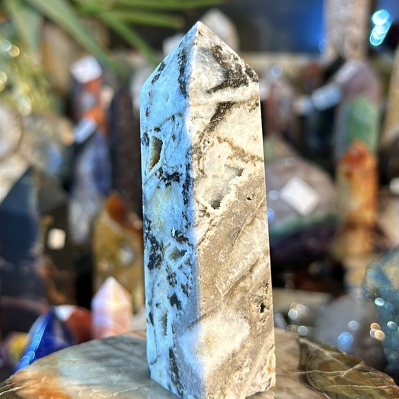 🎄SALE🎄Sphalerite 4 Sided Crystal Point With Druzy! - Picture 5 of 13